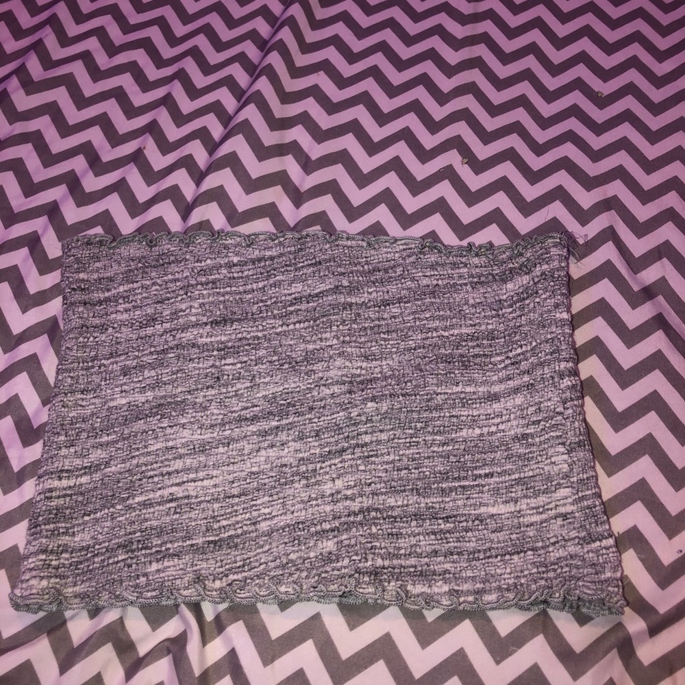 Gray crop top